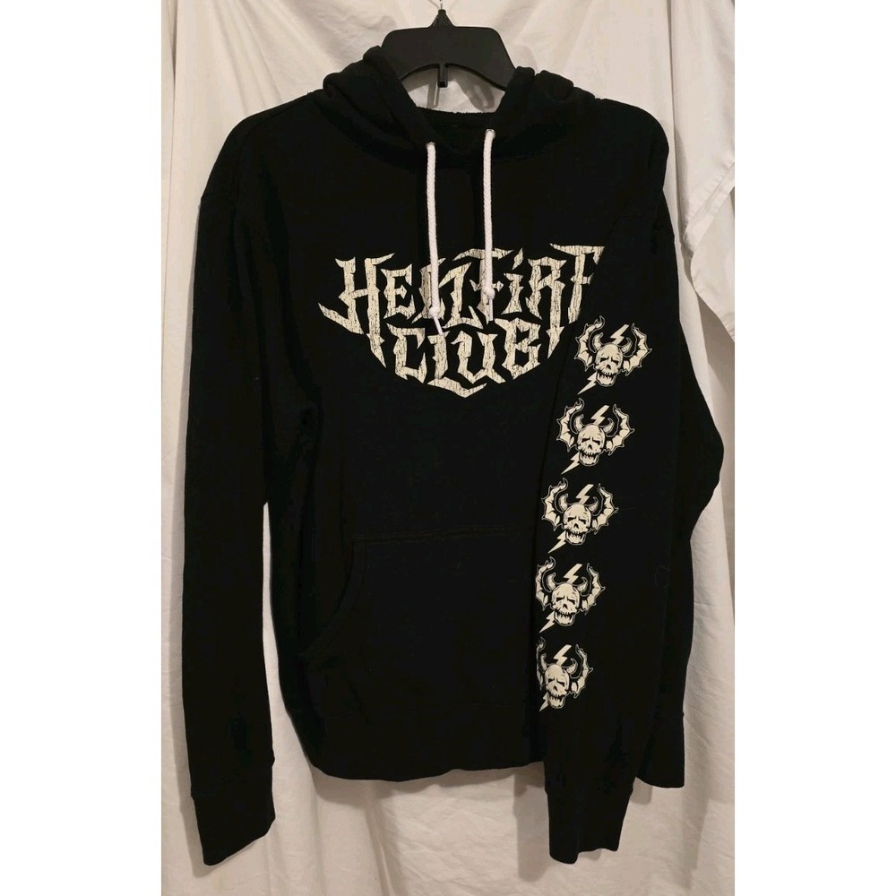 The Stranger Things long sleeve hellfire club crew neck black shirt Size: Large